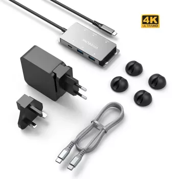 USB grafikos adapteris Vivolink VLUSBCHUB 3840 x 2160 pikselių USB Type-C