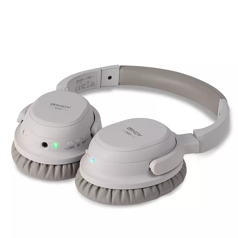Lindy LH500XW ausinės laidinės ir belaidės galvos lankelis Skambučiai / muzika Micro-USB Bluetooth pilkos