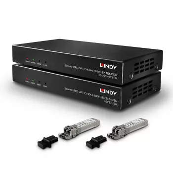 AV siųstuvas-imtuvas Lindy 300m Skaidulinės optikos HDMI 18G IR prailgintuvas