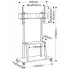 Vivolink VLFS4290 monitoriaus laikiklis / stovas 2.54 m (100 colių) Ant grindų Juoda