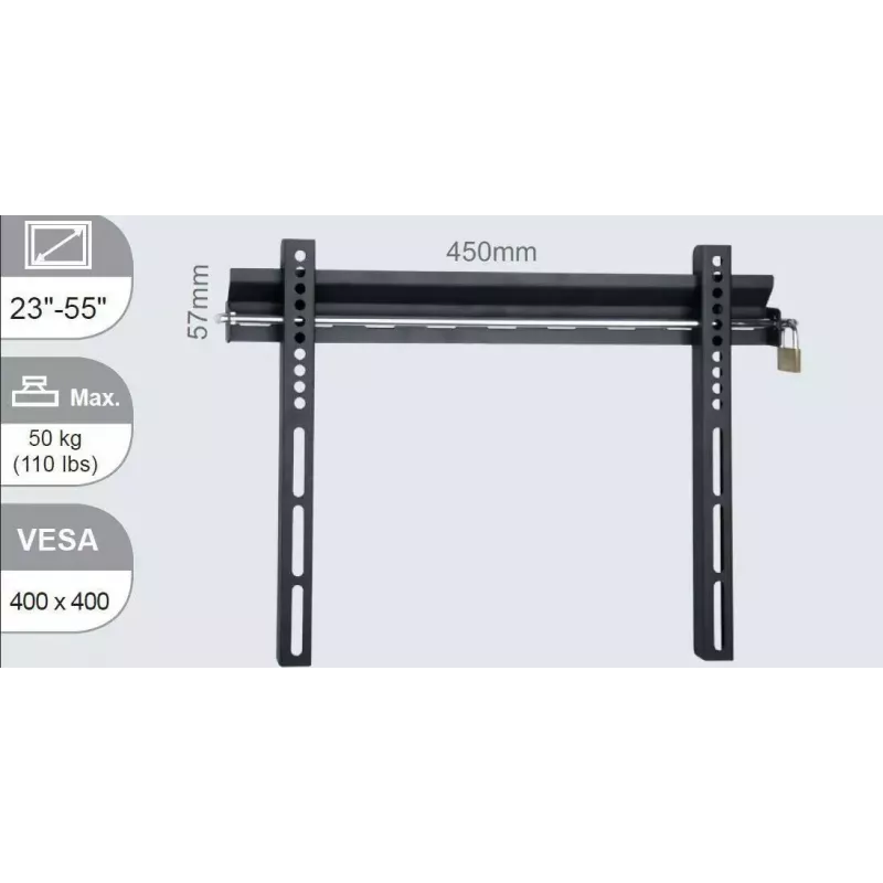 Vivolink VLMW2355 TV laikiklis 139,7 cm (55 col.) Juoda
