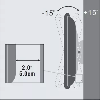 Vivolink VLMW2355T TV laikiklis/stovas 139,7 cm (55 col.) Juodas