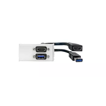 Vivolink WI221295 lizdas HDMI + USB A Baltas 2 moduliai USB 3.2