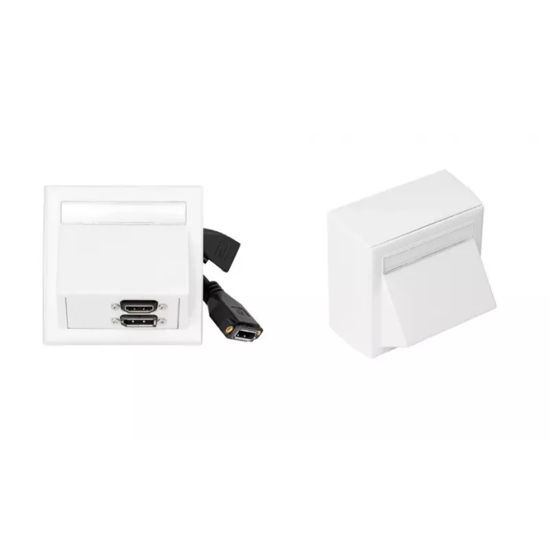 Vivolink WI221292 kištukinis lizdas HDMI + DisplayPort + 3,5 mm baltas