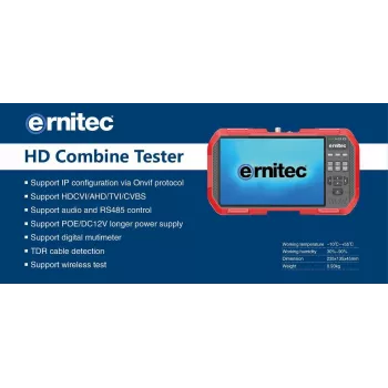 Ernitec 0070-24107-TESTER apsaugos monitorius CCTV test monitorius 17,8 cm (7 colių) 1920 x 1200 pikselių