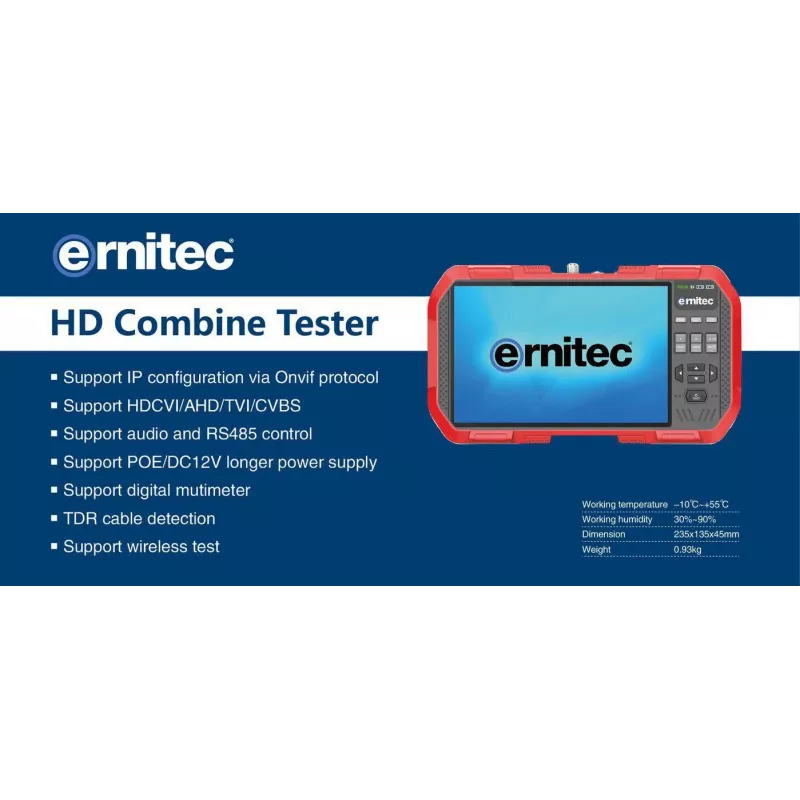 Ernitec 0070-24107-TESTER apsaugos monitorius CCTV test monitorius 17,8 cm (7 colių) 1920 x 1200 pikselių
