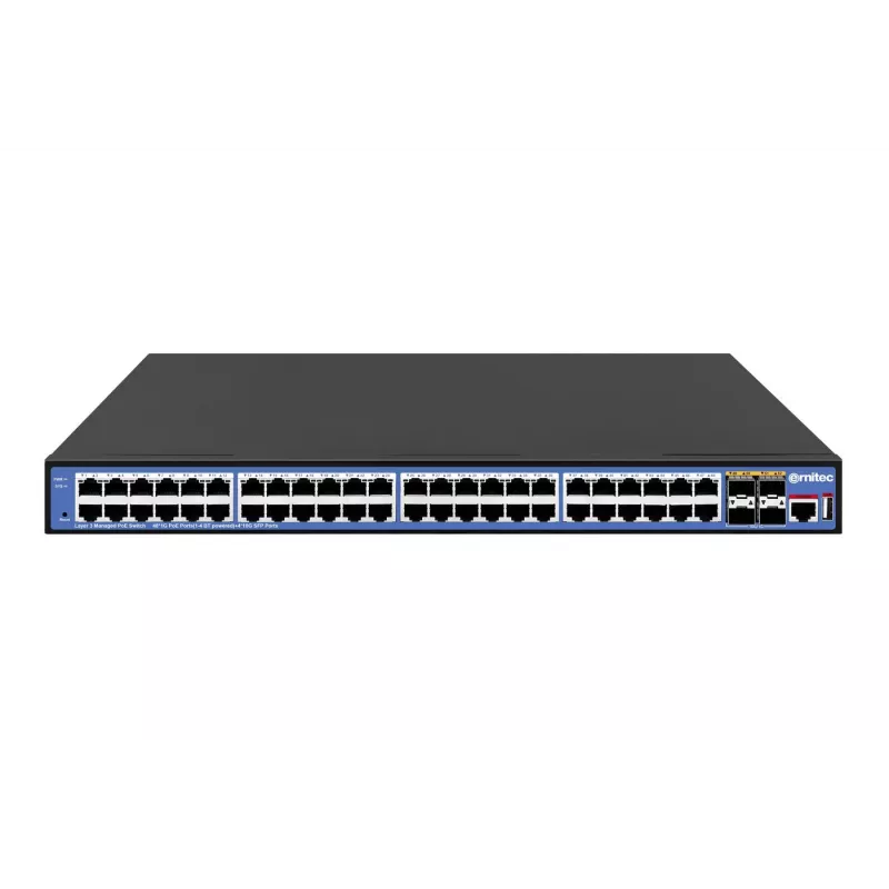 Valdomas L3 jungiklis ERNITEC ELECTRA-M248-1GB-800W — 48× Gigabit, 800 W maitinimo blokas