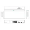 Tinklo komutatorius Ernitec ELECTRA-M08-1GB-150W 8 prievadų 1GB 150W