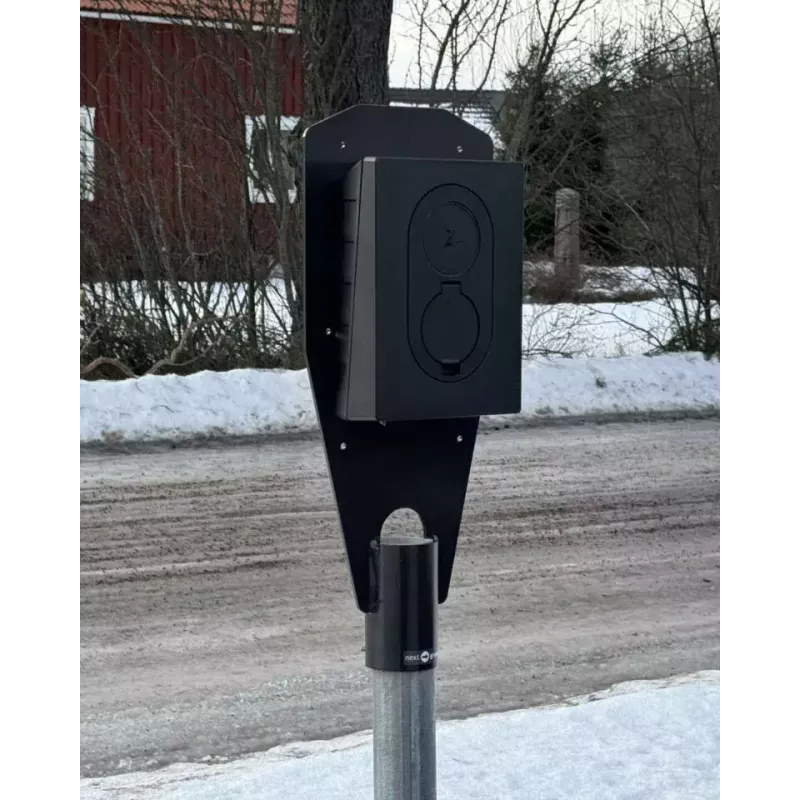 Stulpo laikiklis Next Green Next Green Poleplate 225 Z plieninis grafito pilkumo 225 mm 70 mm 533 mm