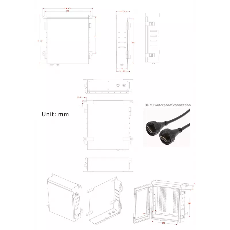 Lauko IP66 apsaugos dėžė ERNITEC 0070-10466 atspari oro sąlygoms, patvari