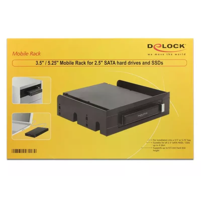 Diskelių skyriaus skydelis DeLOCK 47213 Juoda