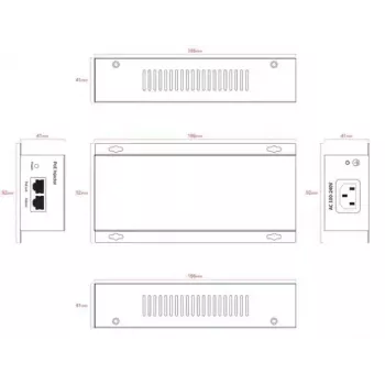 PoE adapteris Ernitec ELECTRA-POE-10GB-90W 10 Gbps 90W