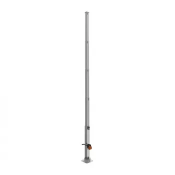 Stiebas OMEGA RCCTV011 — lauko apsaugos kamerų stiebas, 6 000 mm aukštis, 30 kg talpa, juodos metalinės spalvos