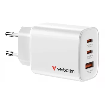 Verbatim Essentials GaN Charger 65W EU plug White, Indoor, AC, 20 V, White