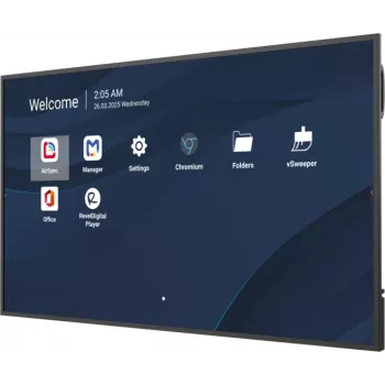 Profesionalus 65 colių 4K komercinis ekranas VIEWSONIC CDE6531-1C, 3840×2160, 500 cd/m², Android 14, 24/7, VESA