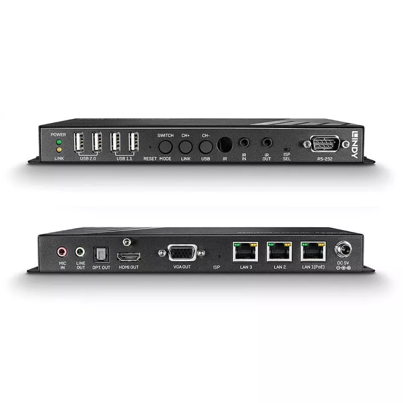 AV imtuvas Lindy 4K HDMI ir USB per IP plėstuvas Imtuvas