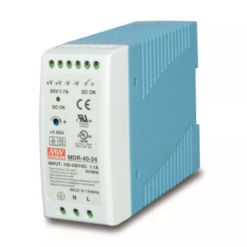 Maitinimo blokas PLANET PWR-40-24, 40 W, 24 V išėjimas, 100–240 V AC įėjimas, pasyvus aušinimas, LED būsena