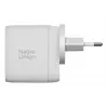 „Fast GaN“ įkroviklis „Native Union Fast Gan Charger Pd 67W“ baltas, tarpt. 2C1A USB‑C 2 prievadai 67 W AC 100–240 V apsauga nuo viršsrovių, viršįtampių, perkaitimo