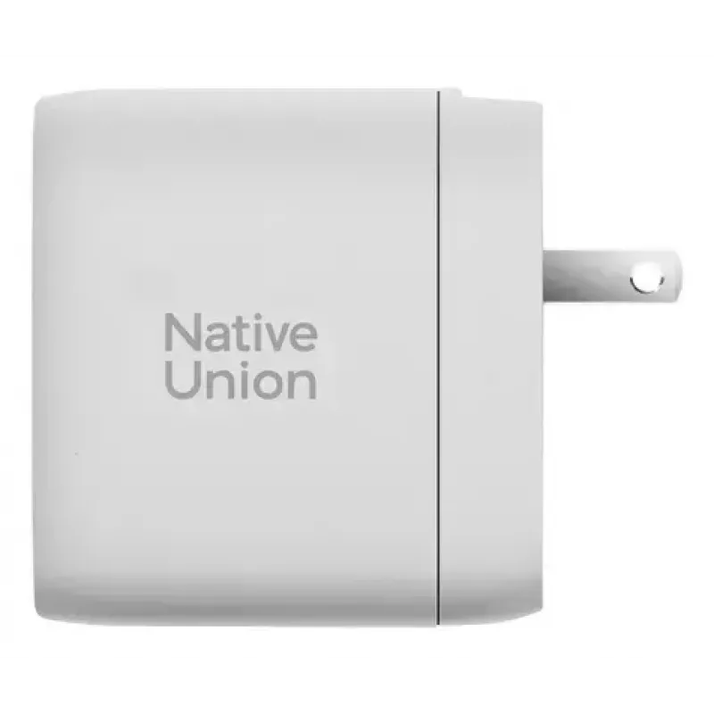 „Fast GaN“ įkroviklis „Native Union Fast Gan Charger Pd 67W“ baltas, tarpt. 2C1A USB‑C 2 prievadai 67 W AC 100–240 V apsauga nuo viršsrovių, viršįtampių, perkaitimo