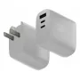„Fast GaN“ įkroviklis „Native Union Fast Gan Charger Pd 67W“ baltas, tarpt. 2C1A USB‑C 2 prievadai 67 W AC 100–240 V apsauga nuo viršsrovių, viršįtampių, perkaitimo