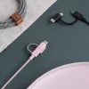 USB 2.0 duomenų kabelis native union BELT-ULC-ZEB-NP 2 m USB A į USB‑C / Micro‑USB B / Lightning juoda balta
