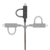 USB 2.0 duomenų kabelis native union BELT-ULC-ZEB-NP 2 m USB A į USB‑C / Micro‑USB B / Lightning juoda balta