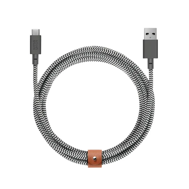 USB A – USB‑C laidas native union Belt kabelis XL 3 m juoda balta