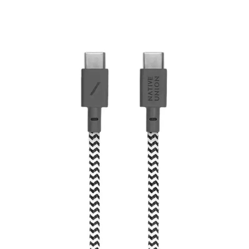 USB-C laidas Native Union BELT-C-ZEB-2-NP 1,2 m USB-C į USB-C juoda/baltas