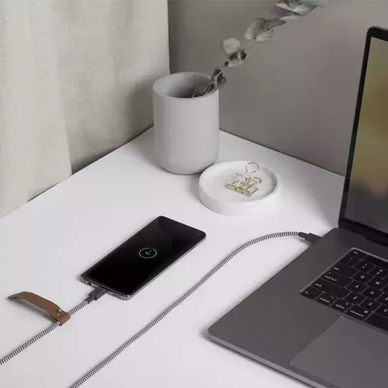 USB-C laidas Native Union BELT-C-ZEB-2-NP 1,2 m USB-C į USB-C juoda/baltas
