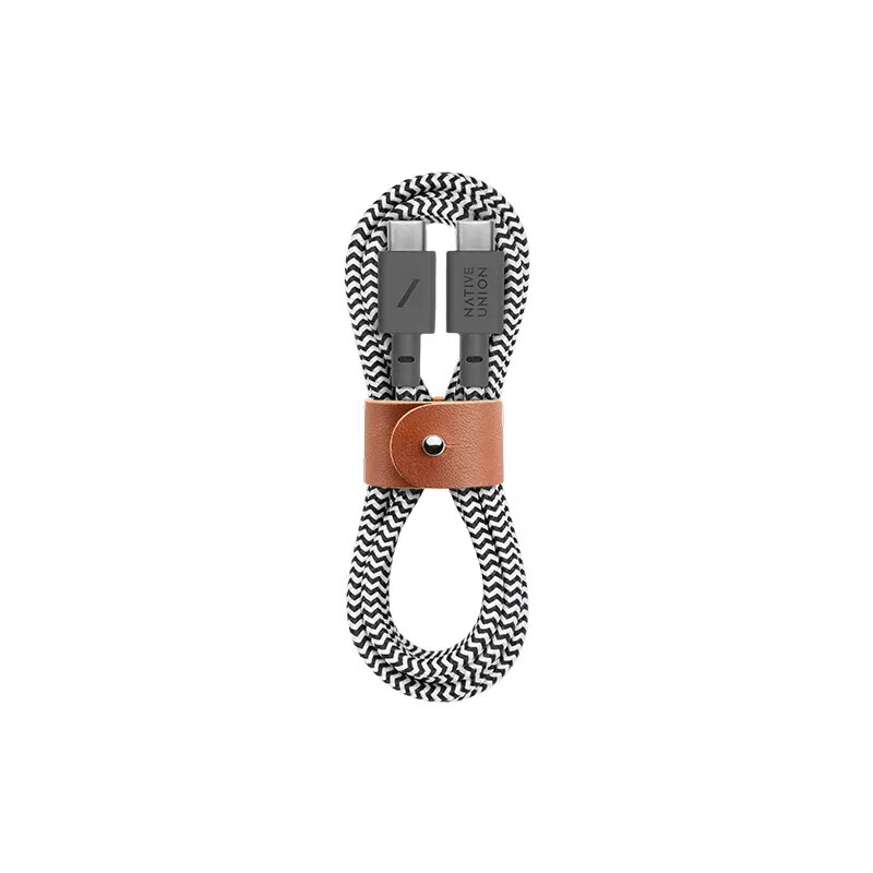 USB-C laidas Native Union BELT-C-ZEB-2-NP 1,2 m USB-C į USB-C juoda/baltas