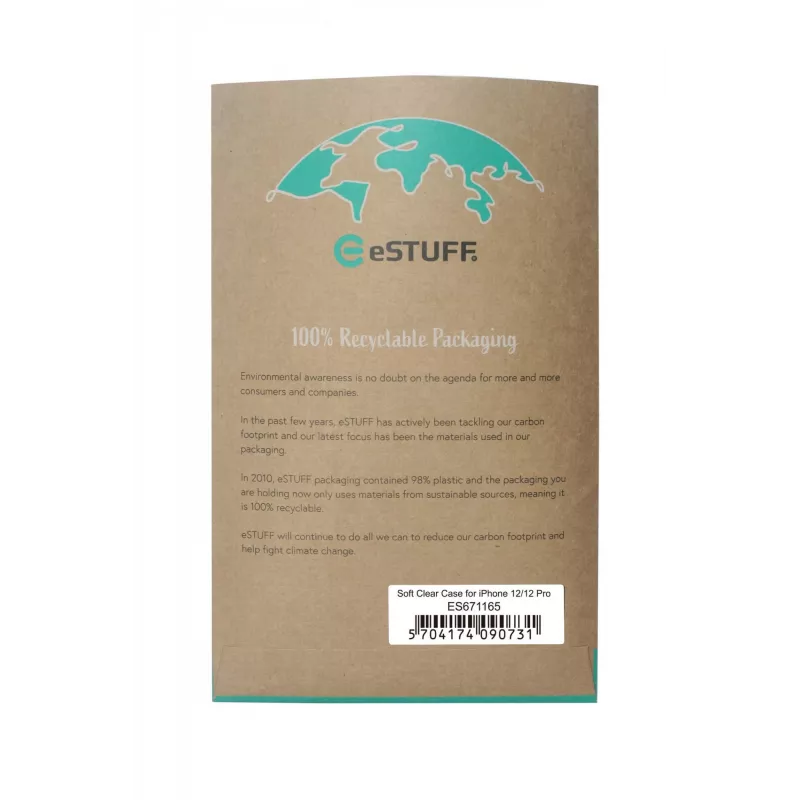 Dangtelis eSTUFF ES671165 skirtas Apple iPhone 12/12 Pro, skaidrus