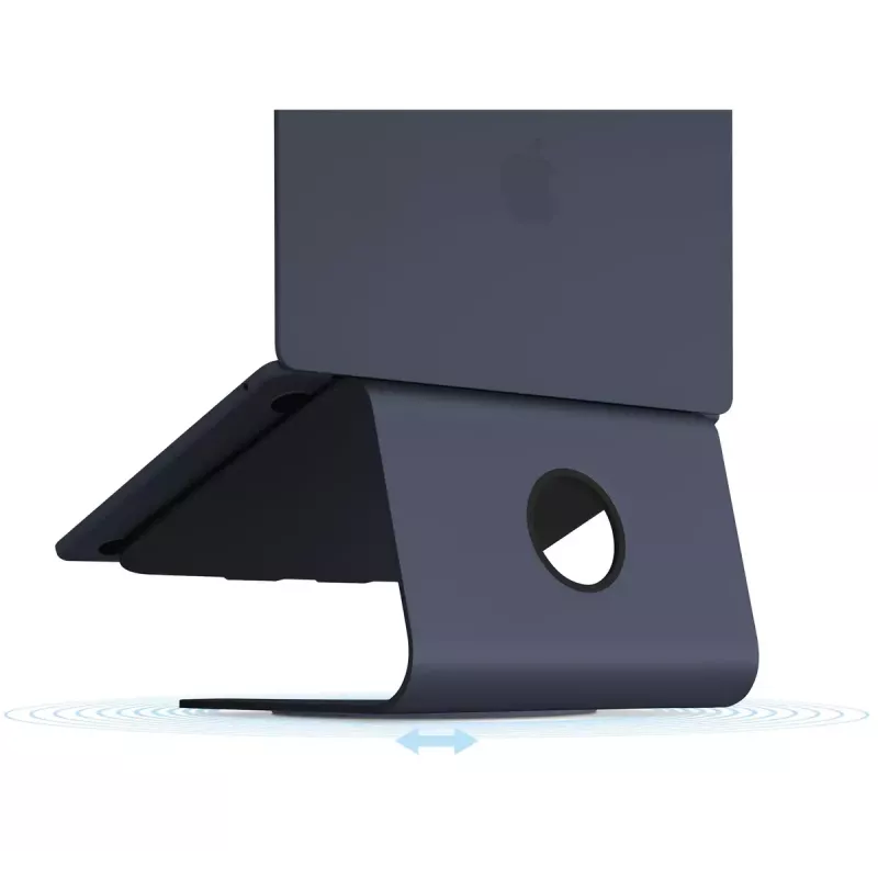 Nešiojamojo kompiuterio stovas Rain Design MSTAND360 360° pasukamas juodas aliuminis