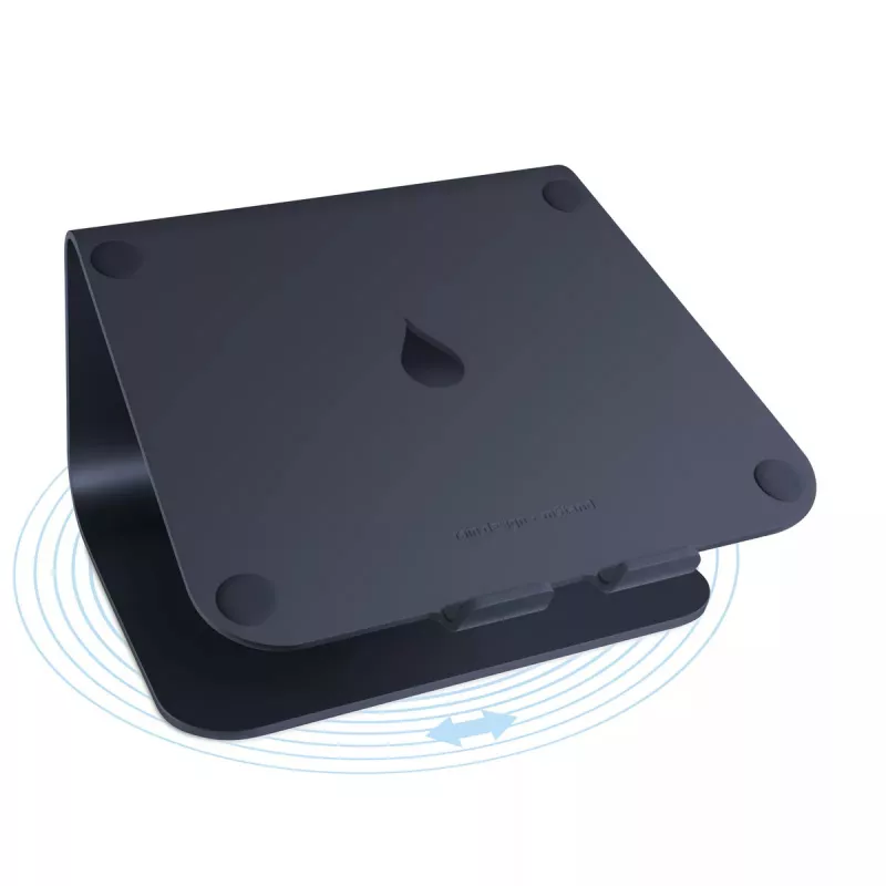 Nešiojamojo kompiuterio stovas Rain Design MSTAND360 360° pasukamas juodas aliuminis