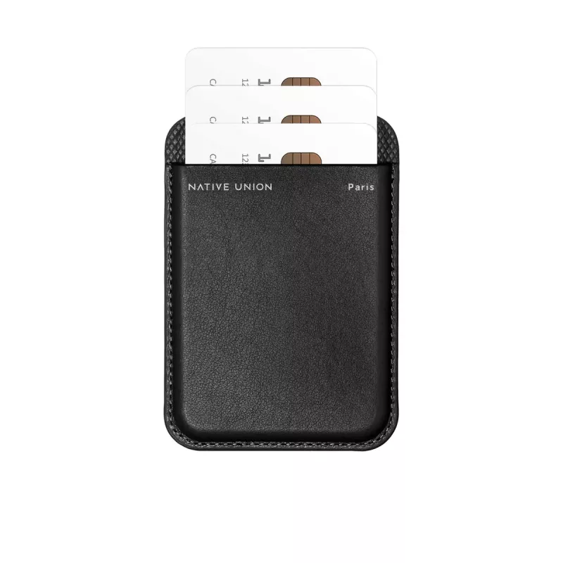 Dėklas-piniginė native union (Re)Classic Juoda, skirtas Apple iPhone 15/15 Pro/15 Plus/15 Pro Max, iPhone 14/14 Pro/14 Plus/14 Pro Max ir iPhone 13 serijoms
