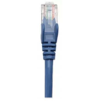 Intellinet tinklo kabelis, Cat5e, 0,5 m, mėlynas, CCA, U/UTP, PVC, RJ45, paauksuoti kontaktai, apsaugotas nuo užkliuvimo, apsaugotas įvorėmis, garantija visam naudojimo laikui
