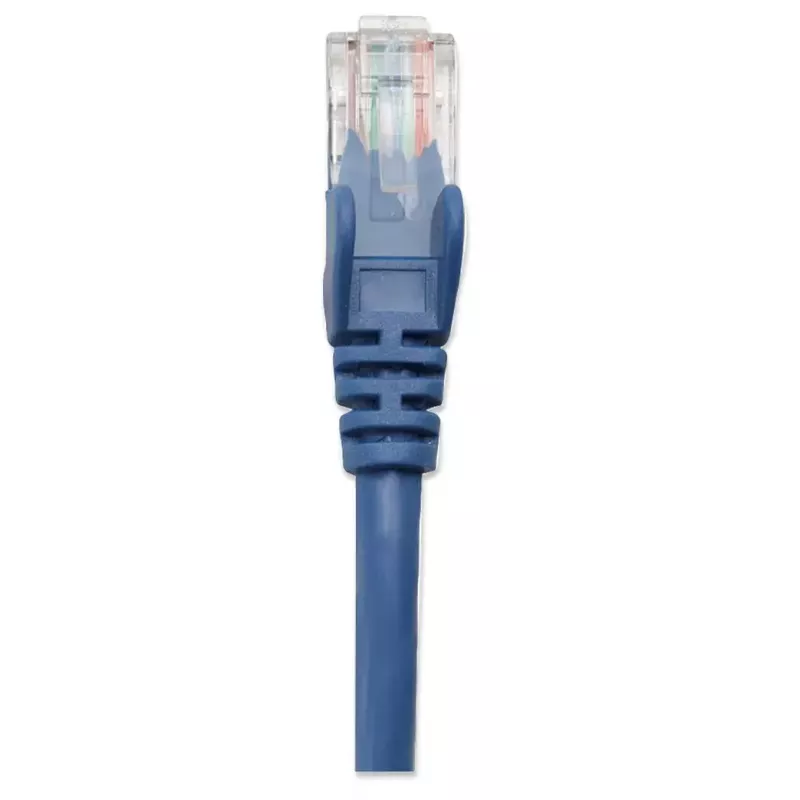 Intellinet tinklo kabelis, Cat5e, 0,5 m, mėlynas, CCA, U/UTP, PVC, RJ45, paauksuoti kontaktai, apsaugotas nuo užkliuvimo, apsaugotas įvorėmis, garantija visam naudojimo laikui