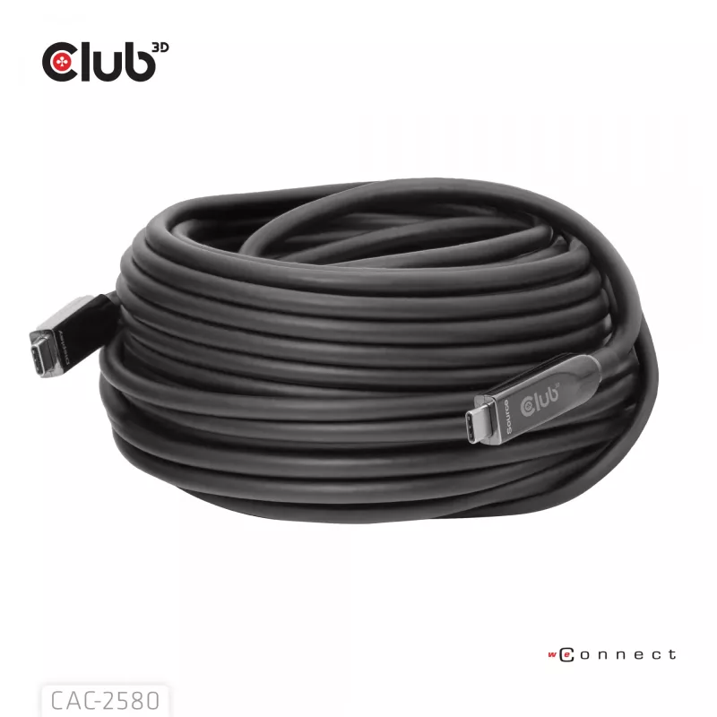 CLUB3D 15M Full-Feature USB-C® Kabelis / 49.21ft 8K60Hz 10Gbps 60W
