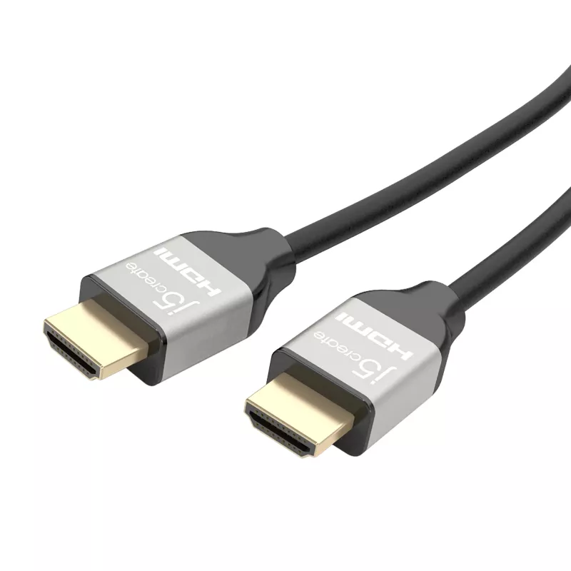 j5create JDC52 Ultra HD 4K HDMI™ kabelis, juodos ir pilkos spalvos, 2 m
