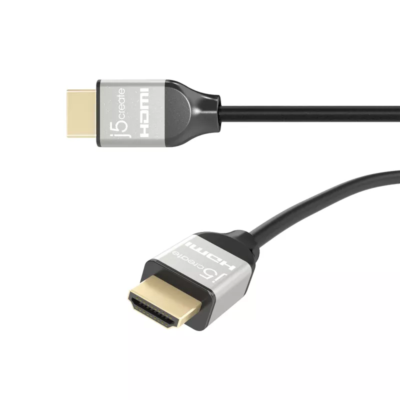 j5create JDC52 Ultra HD 4K HDMI™ kabelis, juodos ir pilkos spalvos, 2 m