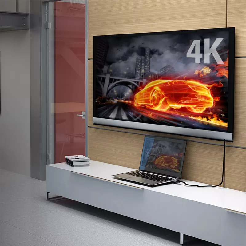 j5create JDC52 Ultra HD 4K HDMI™ kabelis, juodos ir pilkos spalvos, 2 m