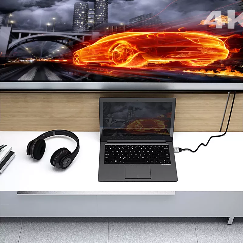 j5create JDC52 Ultra HD 4K HDMI™ kabelis, juodos ir pilkos spalvos, 2 m