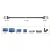 j5create JDC52 Ultra HD 4K HDMI™ kabelis, juodos ir pilkos spalvos, 2 m