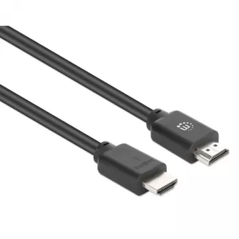 Manhattan HDMI 4K@60Hz laidas su Ethernet, 22,5 m, tinka visoms 4K ir 1080p/HD reikmėms – atnaujinant dabar arba turėkite paruoštą, kai prireiks, kištukas-kištukas, juodas, Ultra HD 4K x 2K, garantija visam naudojimo laikui, aukštos kokybės didelės spartos