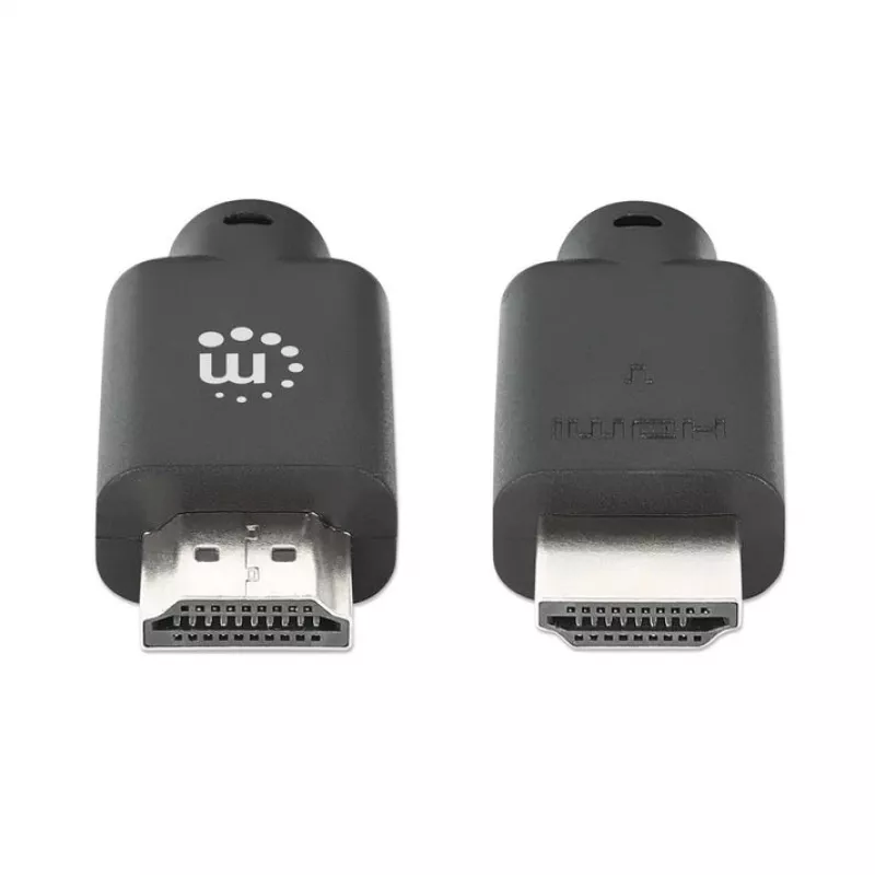 Manhattan HDMI 4K@60Hz laidas su Ethernet, 22,5 m, tinka visoms 4K ir 1080p/HD reikmėms – atnaujinant dabar arba turėkite paruoštą, kai prireiks, kištukas-kištukas, juodas, Ultra HD 4K x 2K, garantija visam naudojimo laikui, aukštos kokybės didelės spartos