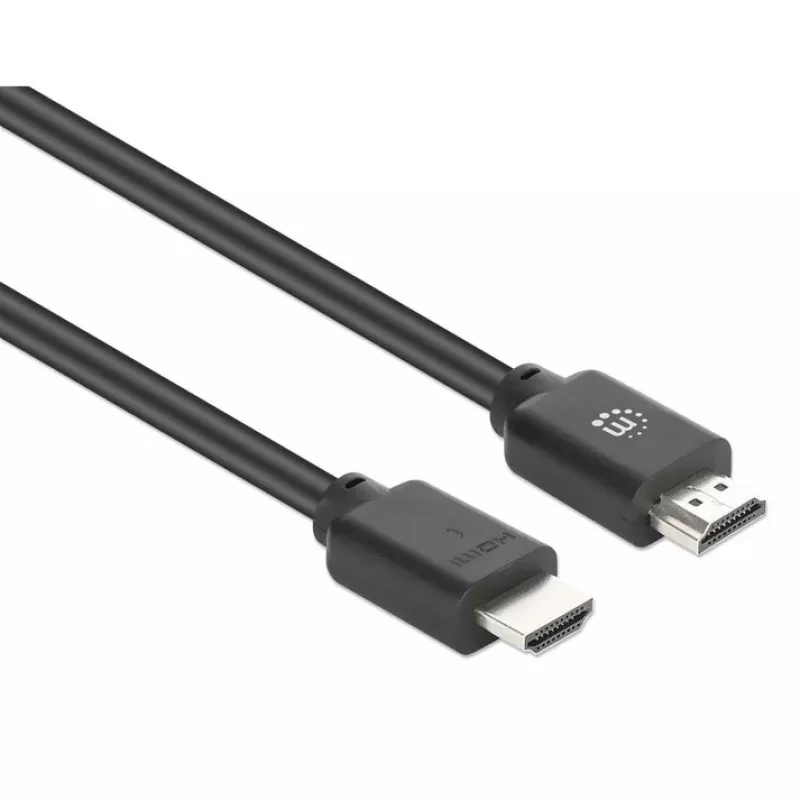 Manhattan HDMI 4K@60Hz laidas su Ethernet, 3 m, tinkamas VISIEMS 4K ir 1080p/HD naudojimo atvejams – atnaujinant dabar arba pasiruošus, kai prireiks, kištukas į kištuką, juodas, Ultra HD 4k x 2k, garantija visam gyvenimui, aukščiausios kokybės didelės spartos, atitinka HDMM3MP