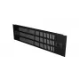 Vėdinama uždengimo panelė Lanview RAB405BL — plieninė, juoda, 482×88×15 mm (stovo priedas)