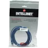 Intellinet tinklo komutacinis kabelis, Cat5e, 1 m, mėlynas, CCA, U/UTP, PVC, RJ45, paauksuoti kontaktai, be užkliuvimų, su apsaugine įmova, garantija visam laikui