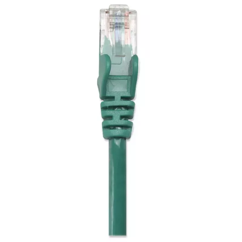 Intellinet tinklo komutacinis kabelis, Cat5e, 5 m, žalias, CCA, U/UTP, PVC, RJ45, paauksuoti kontaktai, nesikabinantis, su apsauginiais gaubteliais, garantija visam eksploatavimo laikui