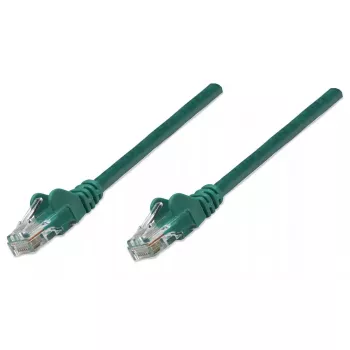 Intellinet tinklo komutacinis kabelis, Cat5e, 5 m, žalias, CCA, U/UTP, PVC, RJ45, paauksuoti kontaktai, nesikabinantis, su apsauginiais gaubteliais, garantija visam eksploatavimo laikui