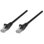 Intellinet tinklo komutacinis kabelis, Cat6, 5 m, juodas, CCA, U/UTP, PVC, RJ45, paauksuoti kontaktai, neužkabinamas, su apsauginiu gaubteliu, garantija visam gyvenimui
